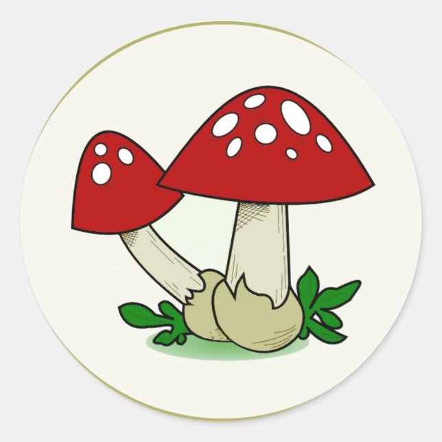 Red cap mushroom stickers (Front)
