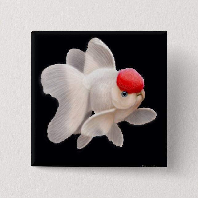Red Cap Oranda Goldfish Pin (Front)