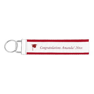 Red Cap Tassel Add Year Name Graduation KeyChains