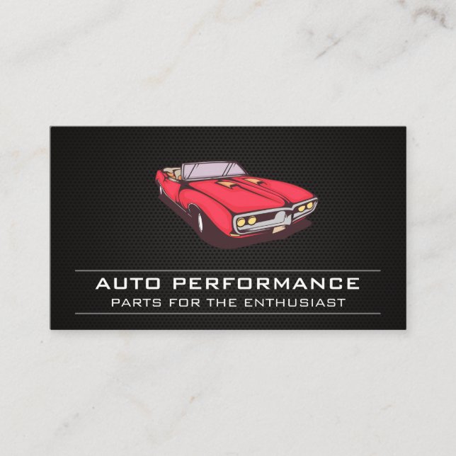 Red Car | Carbon Fiber Business Card (Front)