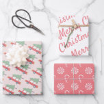 Red Car Christmas Tree Candy Pattern Pink Holiday Wrapping Paper Sheets<br><div class="desc">This cute christmas holiday wrapping paper features a set of 3 different designs of wrapping papers. 1. a blush pink background with patterns of a red car and a christmas tree on top. 2. a white background with word "merry christmas" in pink letterings. 3. a pink background with patterns of...</div>