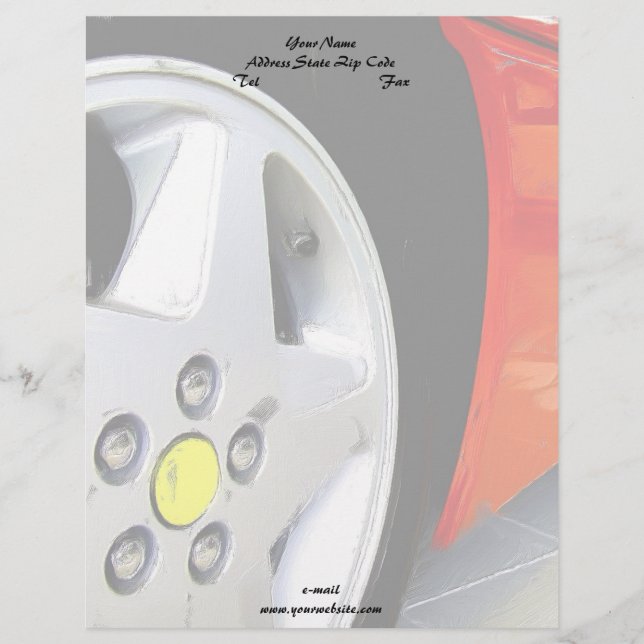 red car letterhead (Front)