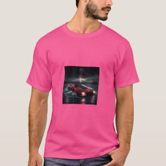 Red Car On Sea T-Shirt