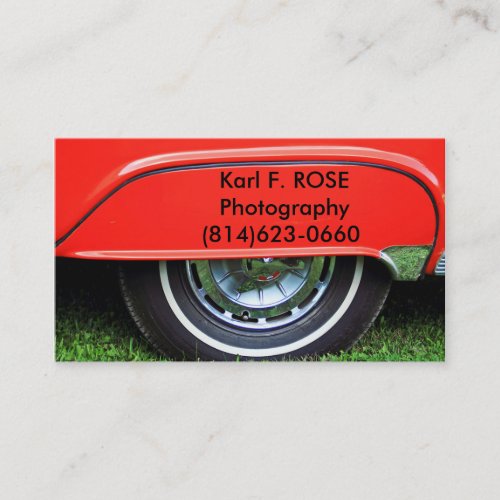 Red car tire business cards