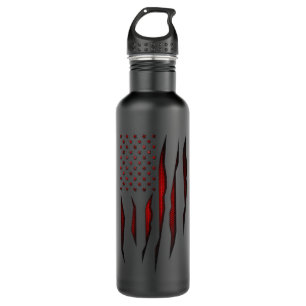 Red Carbon Fiber Onyx American Flag.png Stainless Steel Water Bottle