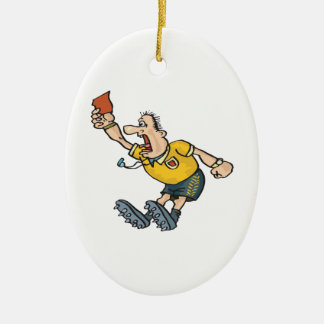 Red Card Ceramic Ornament