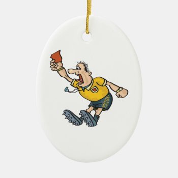 Red Card Ceramic Ornament by SportsArena at Zazzle