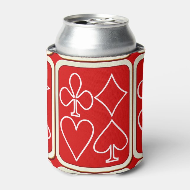 Red Card Suits Can Cooler (Can Front)