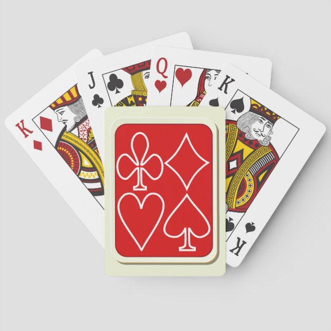 Red Card Suits Playing Cards (Back)