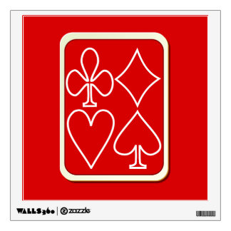 Red Card Suits Wall Decal