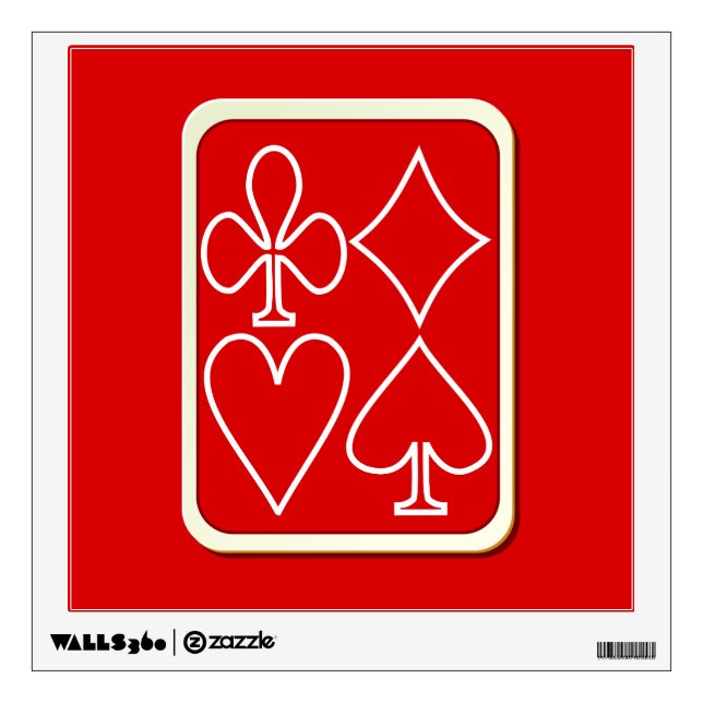 Red Card Suits Wall Decal (Front)