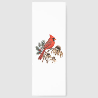 Red Cardinal and Snowy Seed Heads Bookmarks