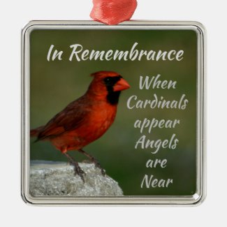 Red Cardinal Angels are Near Personalized Memorial