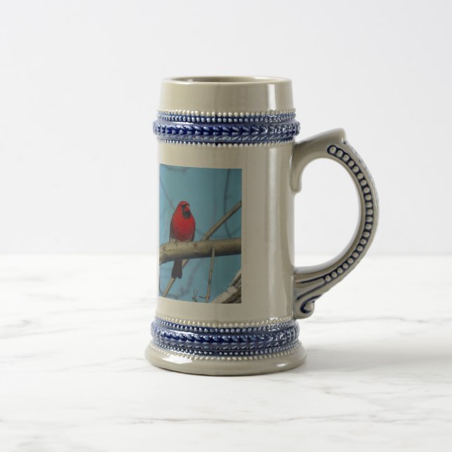 Red Cardinal/Bird Beer Stein (Right)