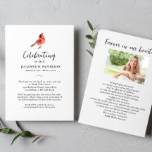 Red Cardinal Bird Celebration of Life Photo