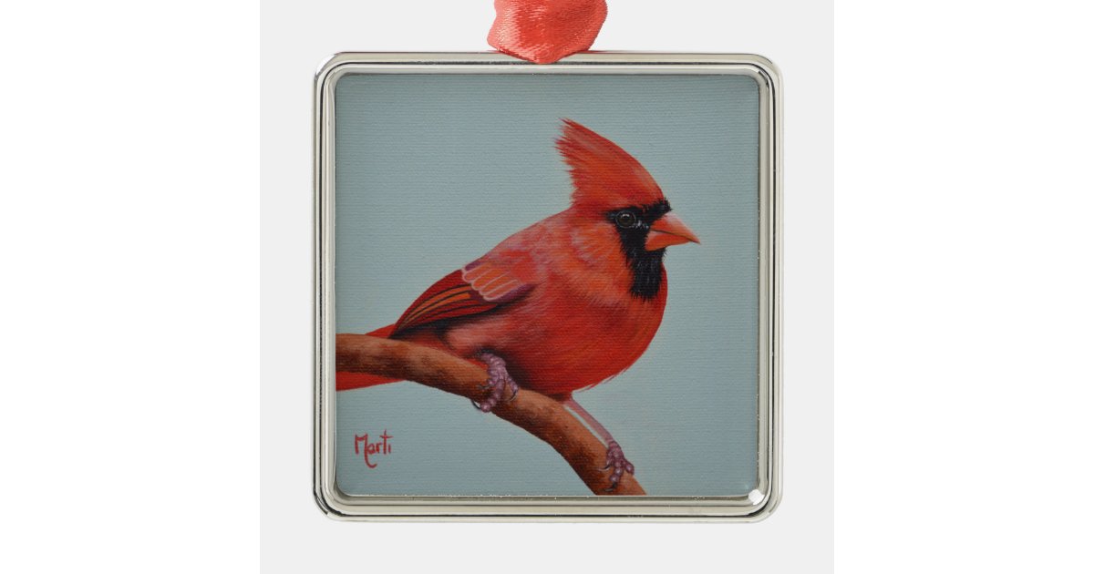 red cardinal bird ornaments