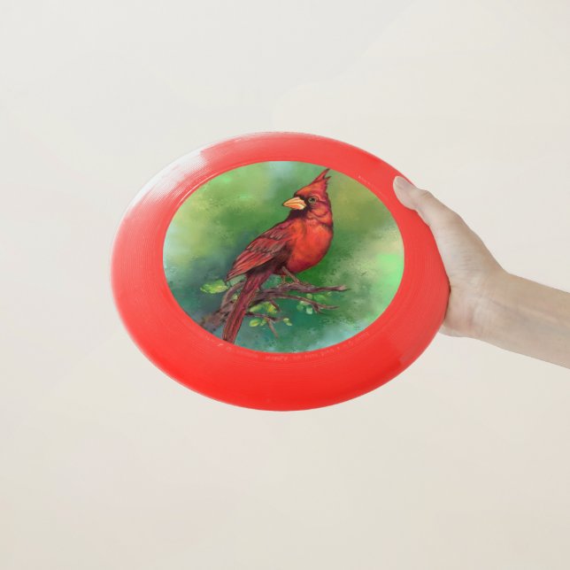 Red Cardinal Bird Frisbee (In Hand)