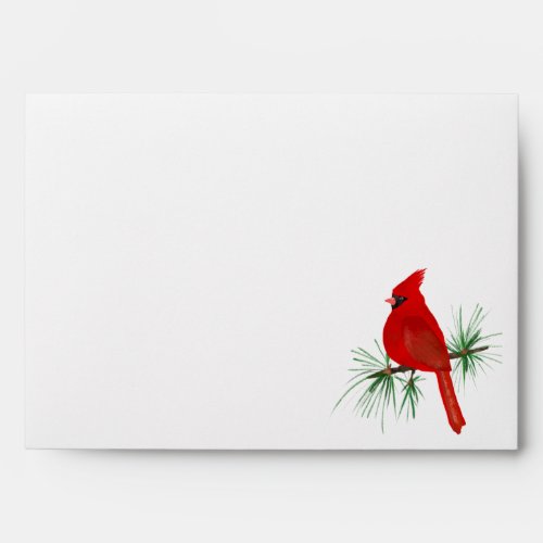 Red Cardinal Bird From the Family Of Funeral Envelope