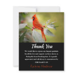 Red Cardinal Bird Funeral Photo Thank You Red Cardinal Bird Funeral Photo Thank You