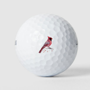Red Cardinal Bird Golf Balls
