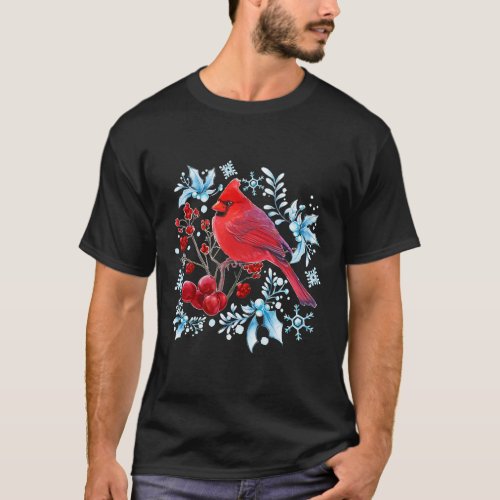 Red Cardinal Bird Lovers Bird watching Birding Vin T_Shirt
