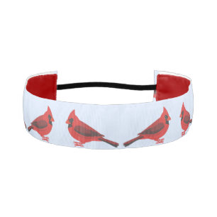 Red Cardinal Bird Pattern Athletic Headband