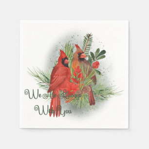 Red Cardinal Bird Remembering You Saying Napkins