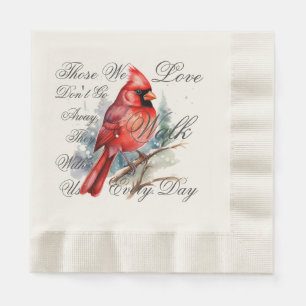 Red Cardinal Bird Remembering You Saying Napkins