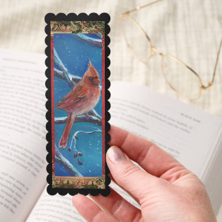 Red cardinal bird Renee Lavoie Bookmarks