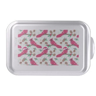 Red Cardinal Bird santa Cake Pan