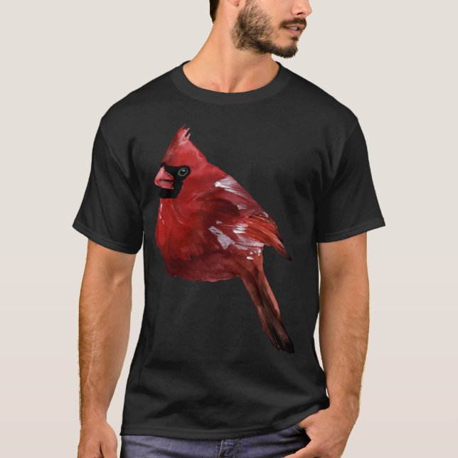 Red Cardinal  Bird T-Shirt (Front)