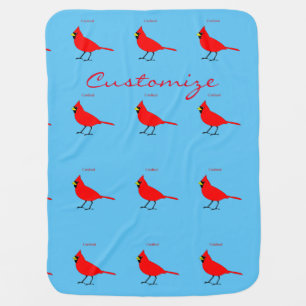 Red Cardinal Bird Thunder_Cove Baby Blanket