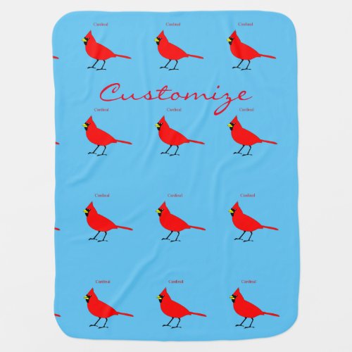 Red Cardinal Bird Thunder_Cove Baby Blanket