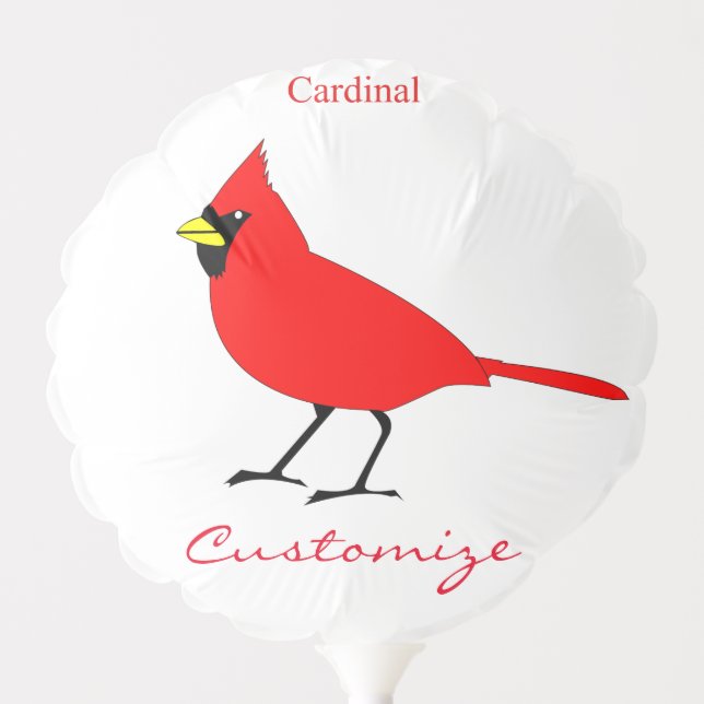 Red Cardinal Bird Thunder_Cove Balloon (Front)