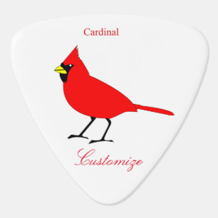 Red Cardinal Bird Thunder_Cove Guitar Pick