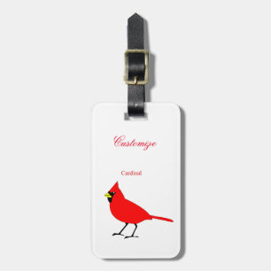 Red Cardinal Bird Thunder_Cove Luggage Tag