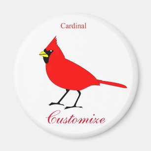 Red Cardinal Bird Thunder_Cove Magnet