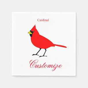Red Cardinal Bird Thunder_Cove Napkins