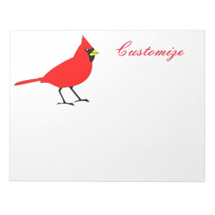 Red Cardinal Bird Thunder_Cove Notepad
