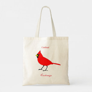 Red Cardinal Bird Thunder_Cove Tote Bag