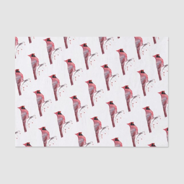 Red Cardinal Bird Tissue Paper (Front)