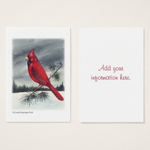 Customizable Cardinal Bird Business Card