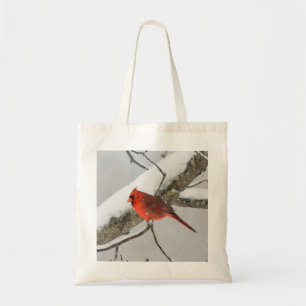 Red Cardinal Bird Winter Tote Bag