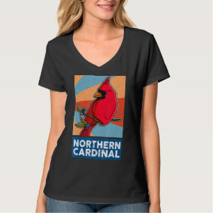 Red Cardinal Birds Biologist Songbird Garden Ornit T-Shirt