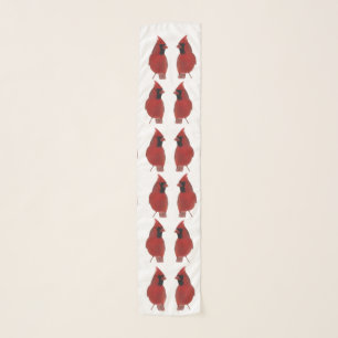 Red Cardinal Birds Chiffon Scarf