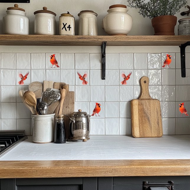 Red Cardinal Ceramic Tile (Creator Uploaded)