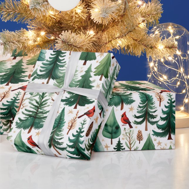 Red Cardinal Christmas Bird Holiday Wrapping Paper (Holidays)