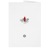 Red Cardinal Christmas Card (Back)