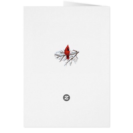 Red Cardinal Christmas Card (Back)