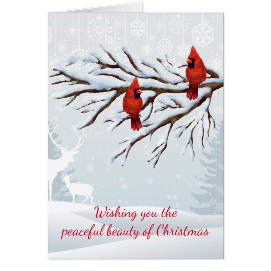 Red Cardinal Christmas Card (Front)